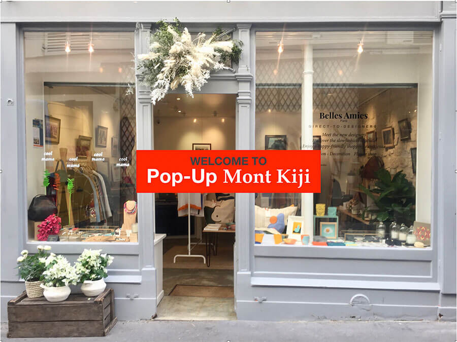 Mont Kiji pop-up store in saint germain