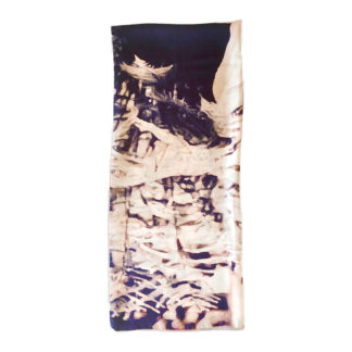 folded printed silk twill scarf