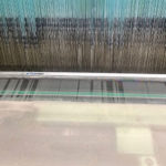 silk weaving machine close up