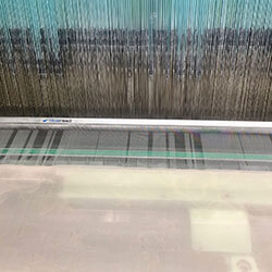 silk weaving machine close up