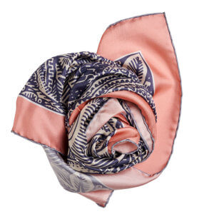 neighbor printed lavender and pink silk scarf bundle