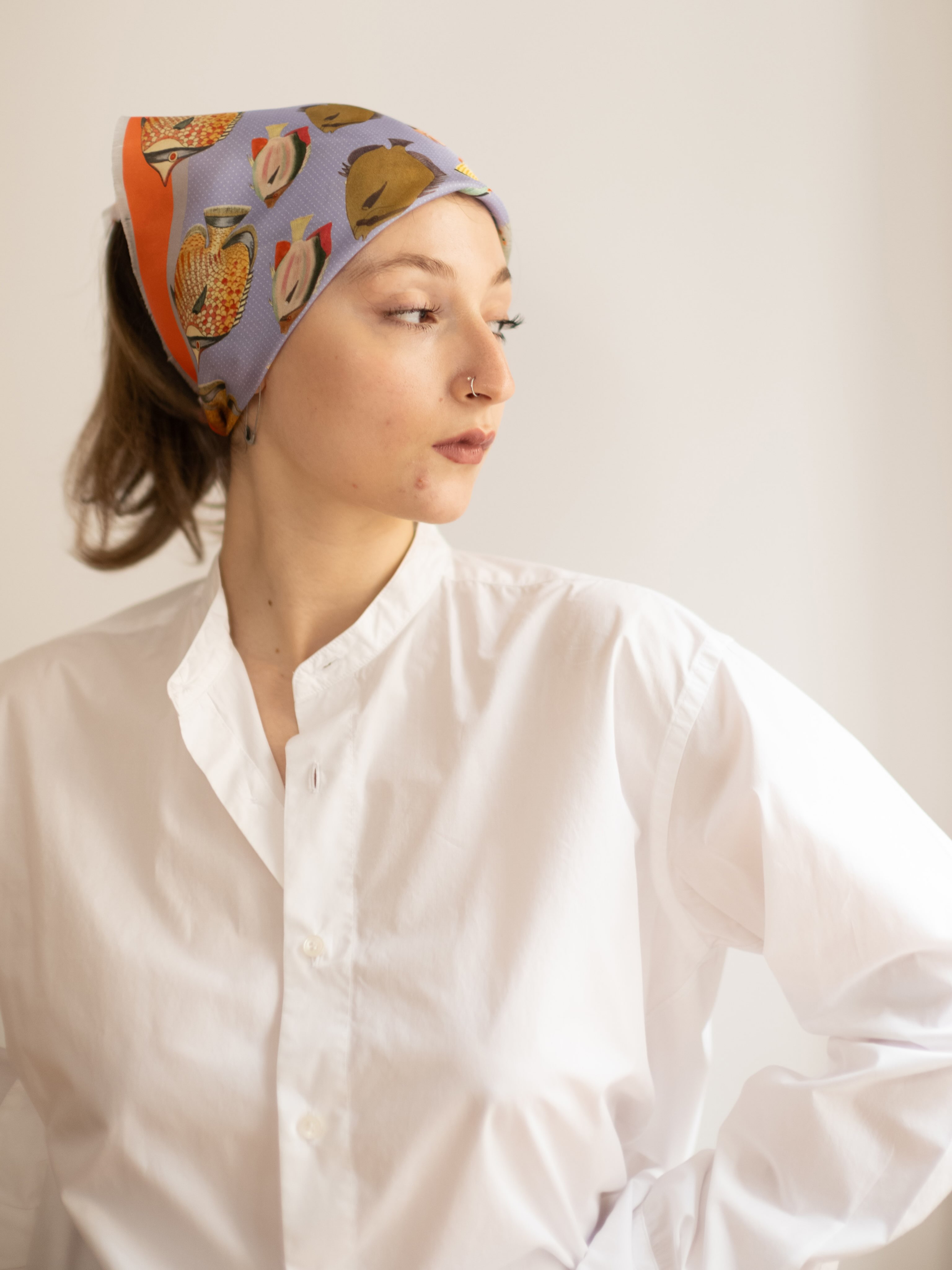 Tiny fish, big style
#fishprint #summerscarf #smallscarf #madeinfrance🇫🇷 #summerstyle