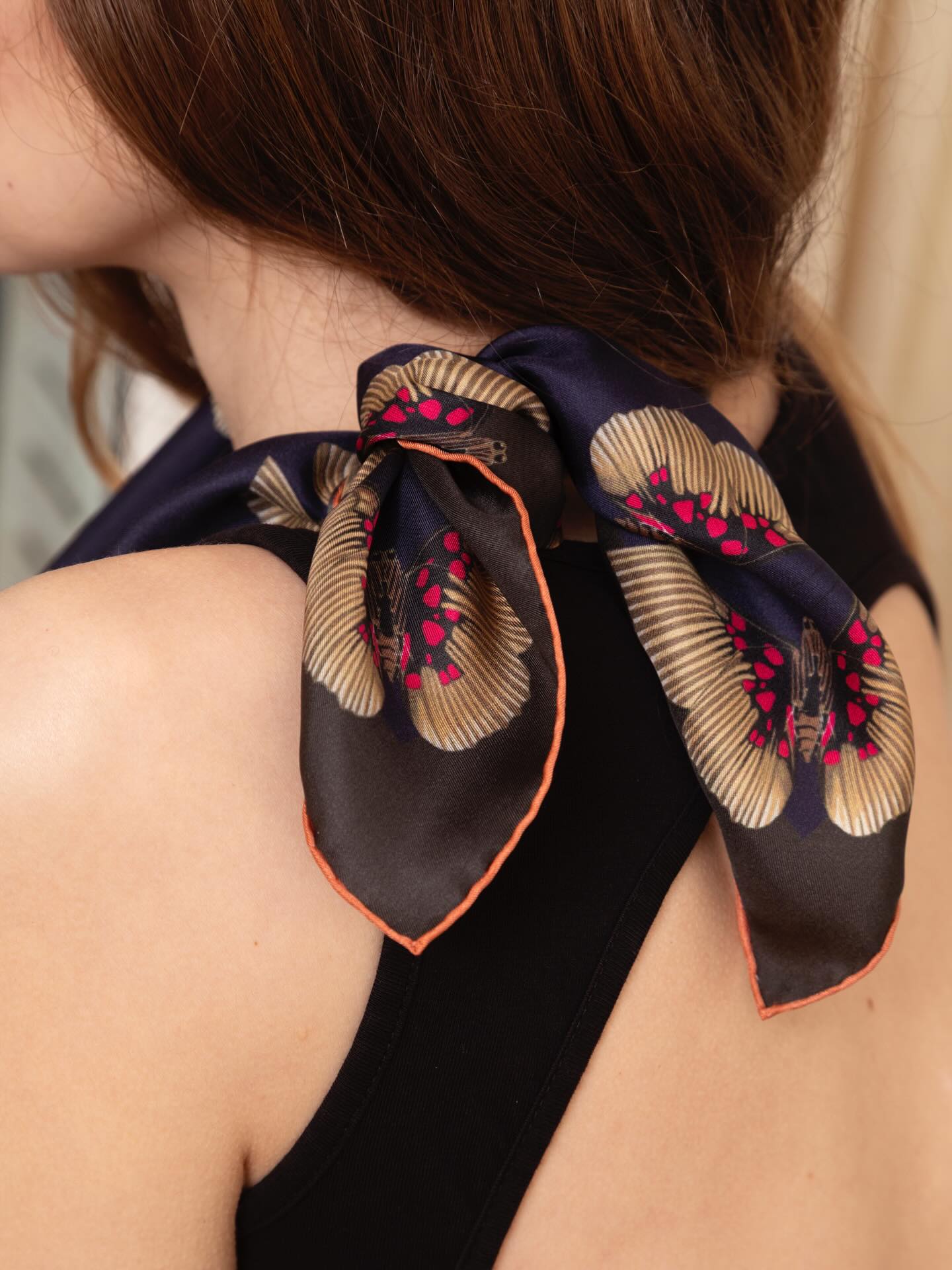 A silk butterfly has landed on your shoulder

#SilkButterfly #SoftElegance #PoetryInSilk #soulmate #silkscarf silksquare frenchsilk frenchluxury silkstyle parisianstyle frencheleganve luxuryaccessories  frenchcraftsmanship  slowluxury freomfrancewithlove  madeinfrance🇫🇷