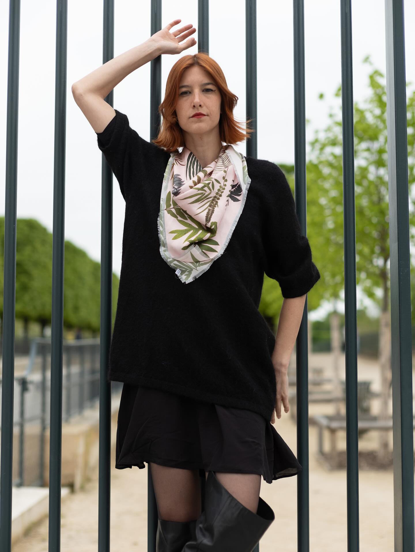 Soft pink whispers, bold black statements

#pink #TreeOfLifeScarf #SilkScarfStyle #LuxuryAccessories #ArtOnSilk #SlowFashion #BotanicalBeauty #ScarfSeason #WearYourRoots  #silkscarf #silksquare #frenchsilk #frenchluxury #silkstyle #parisianstyle #frencheleganve #luxuryaccessories #styleinsilk #woveninfrance #frenchcraftsmanship #artofsilk #slowluxury #freomfrancewithlove  #madeinfrance🇫🇷