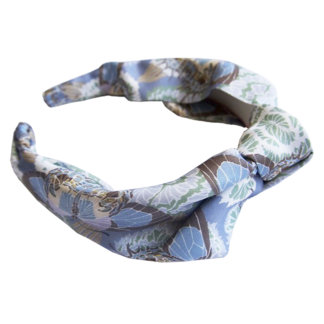 butterfly printed pastel color silk hairband