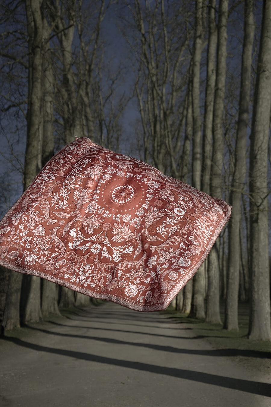 Chenonceau-RedPavot-Silk-Scarf