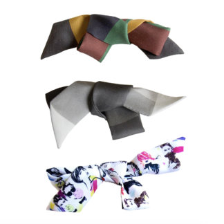 Artist collaboration silk bow broach bundle