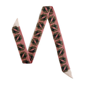 butterfly printed pink silk wristband