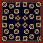 pait of butterflies printed dark navy large silk scarf