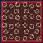 pait of butterflies printed dark red large silk scarf