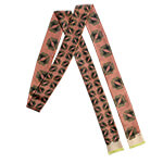 flowers trees houses printed grey and pink silk twill scarf design for mobile